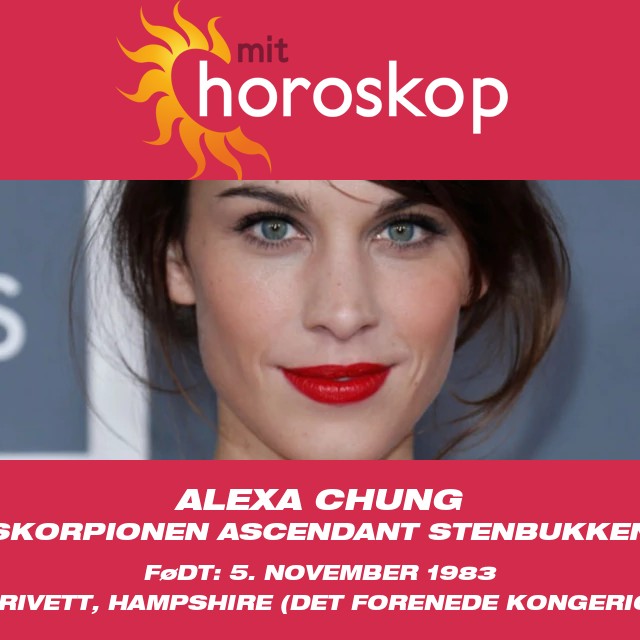 Udforskning af Alexa Chungs Skorpion astrologi