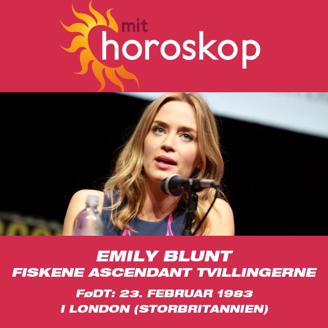 Emily Blunts astrologiske profil: Fiskene stjernen

Optimized title: Emily Blunt: Fiskene og hendes astrologiske profil