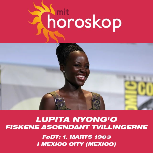 Lupita Nyong\'os astrologiske portræt som Fiskene